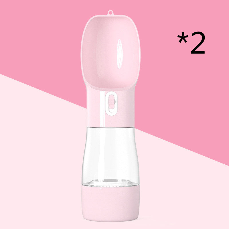 Portable Dog Water Bottle with Food Container – 2-in-1 Leak-Proof Travel Dispenser for Pets