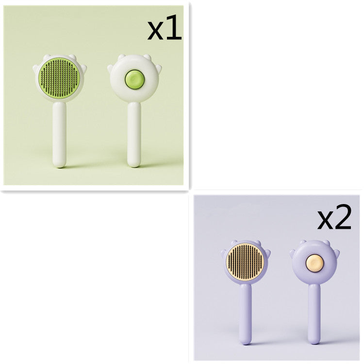 Self-Cleaning Cat & Dog Grooming Comb – Massage Brush for Hair Removal & Detangling