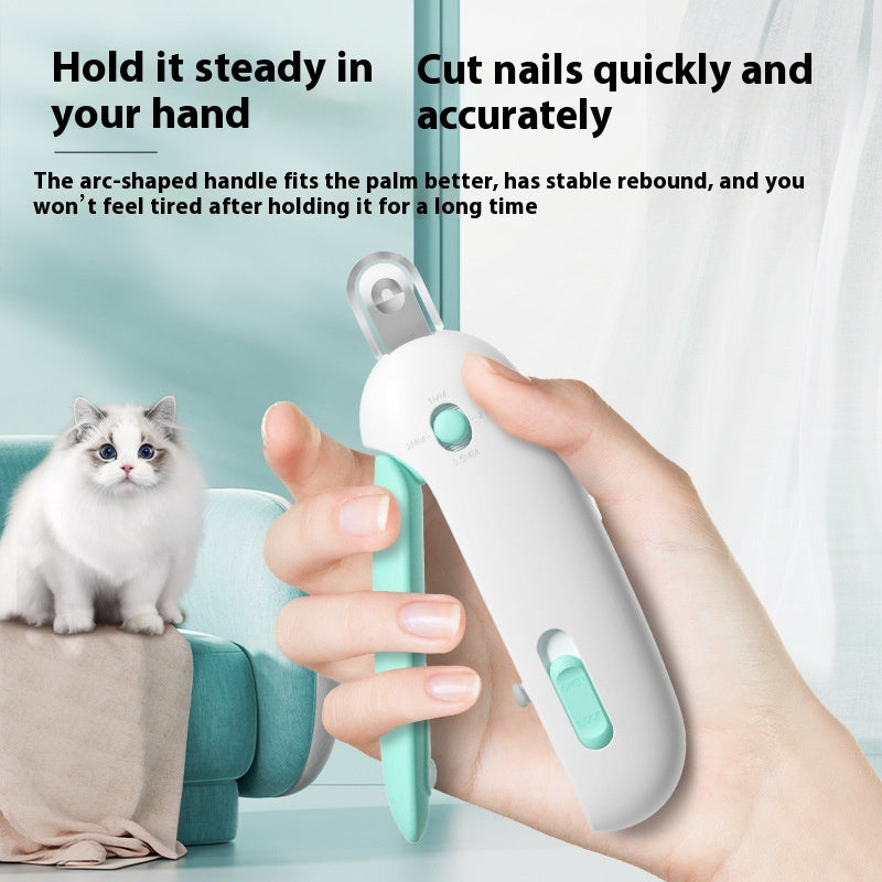 Cat Nail Clippers with Push-Action Spring Mechanism – Easy One-Hand Pet Nail Scissors
