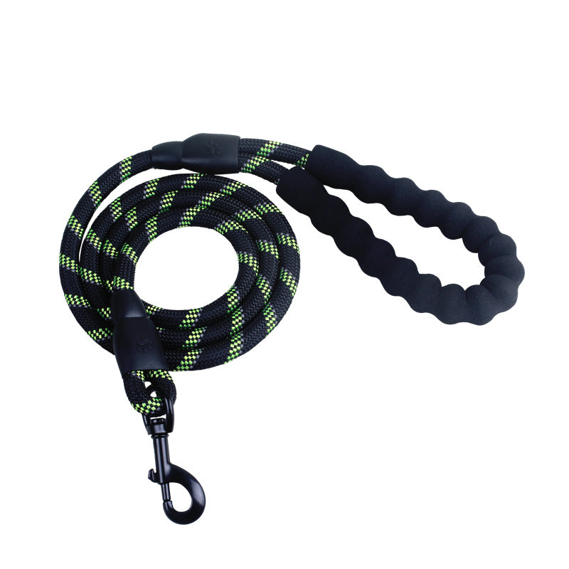 Reflective Dog Leash with Foam Handle – Heavy-Duty Nylon Lead for Small, Medium & Large Dogs