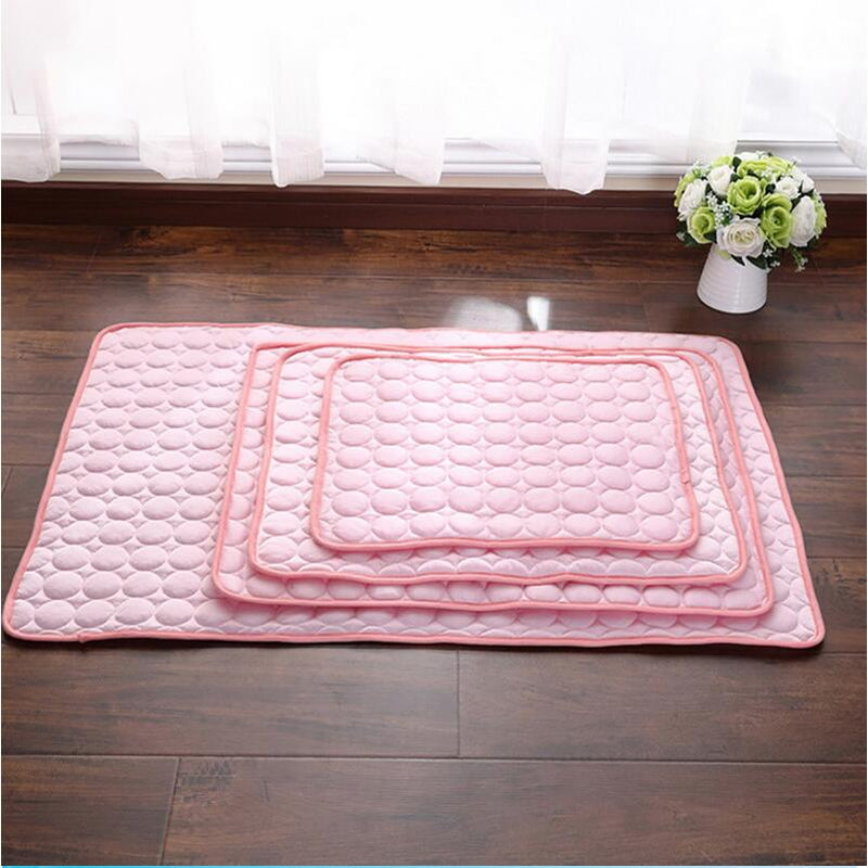 Ice Silk Pet Cooling Pad for Dogs & Cats – Summer Self-Cooling Nest Mat in 4 Sizes