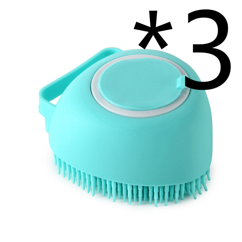 Pet Bathing Massage Brush – Silicone Shampoo Dispensing Glove for Dog & Cat Grooming