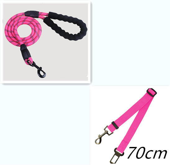 Reflective Dog Leash with Foam Handle – Heavy-Duty Nylon Lead for Small, Medium & Large Dogs