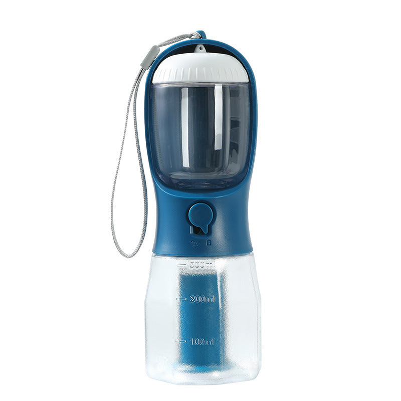 3-in-1 Portable Dog Water Bottle with Food Container & Waste Bag Dispenser – Travel Pet Cup