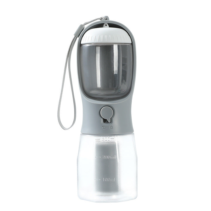 3-in-1 Portable Dog Water Bottle with Food Container & Waste Bag Dispenser – Travel Pet Cup