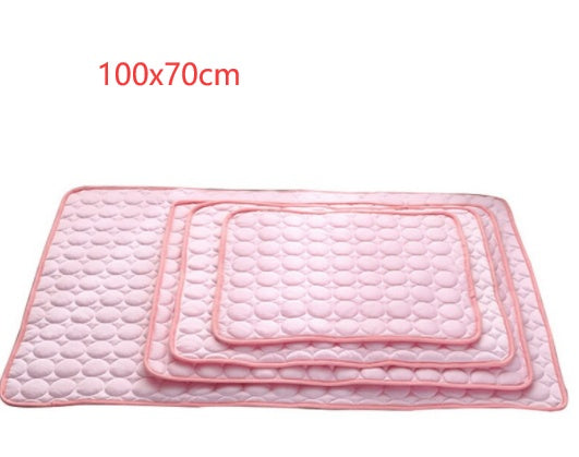 Ice Silk Pet Cooling Pad for Dogs & Cats – Summer Self-Cooling Nest Mat in 4 Sizes
