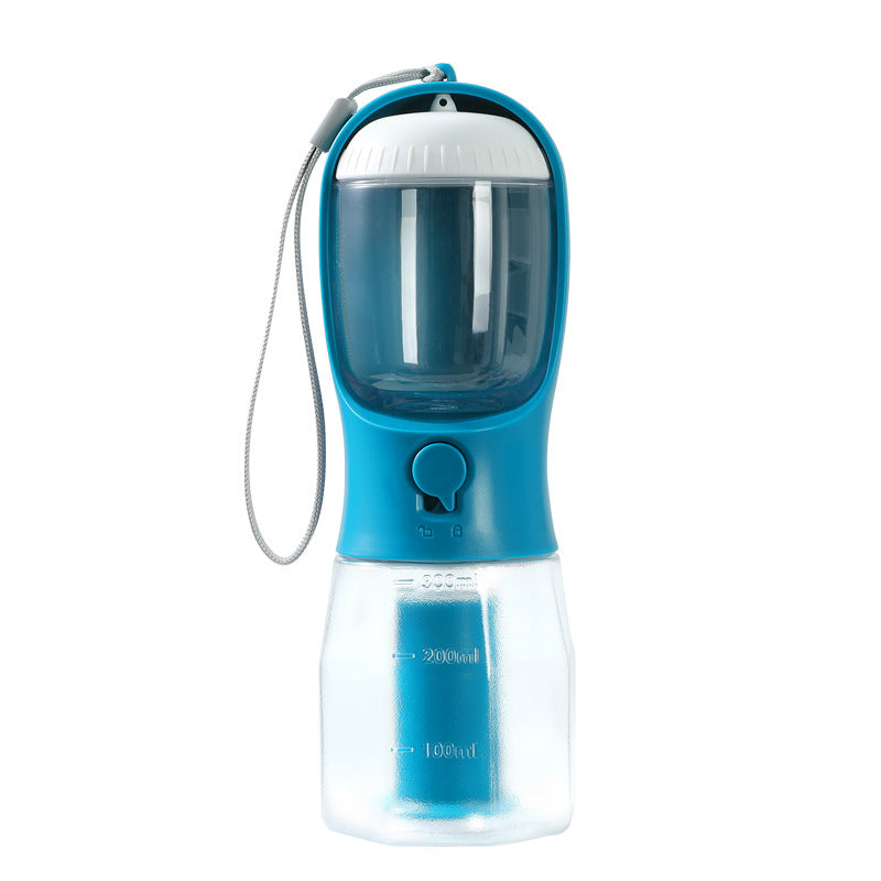 3-in-1 Portable Dog Water Bottle with Food Container & Waste Bag Dispenser – Travel Pet Cup