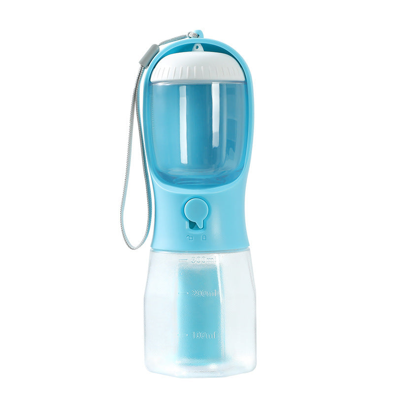 3-in-1 Portable Dog Water Bottle with Food Container & Waste Bag Dispenser – Travel Pet Cup