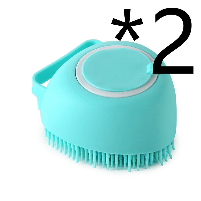 Pet Bathing Massage Brush – Silicone Shampoo Dispensing Glove for Dog & Cat Grooming