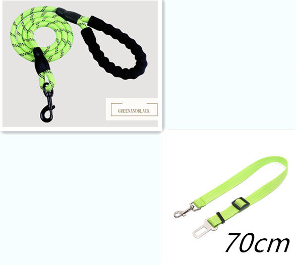 Reflective Dog Leash with Foam Handle – Heavy-Duty Nylon Lead for Small, Medium & Large Dogs