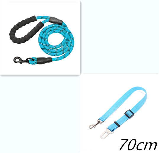 Reflective Dog Leash with Foam Handle – Heavy-Duty Nylon Lead for Small, Medium & Large Dogs