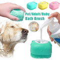 Pet Bathing Massage Brush – Silicone Shampoo Dispensing Glove for Dog & Cat Grooming