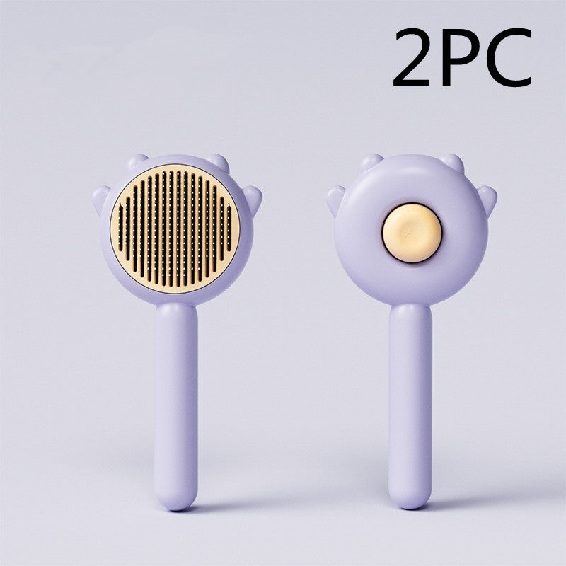 Self-Cleaning Cat & Dog Grooming Comb – Massage Brush for Hair Removal & Detangling