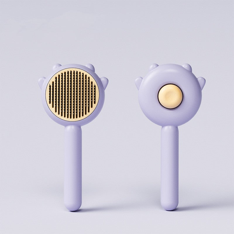 Self-Cleaning Cat & Dog Grooming Comb – Massage Brush for Hair Removal & Detangling