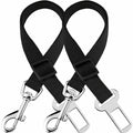 Pet Car Seatbelt Harness Lead 2-Pack – Adjustable Dog Cat Seat Belt for Safe Travel
