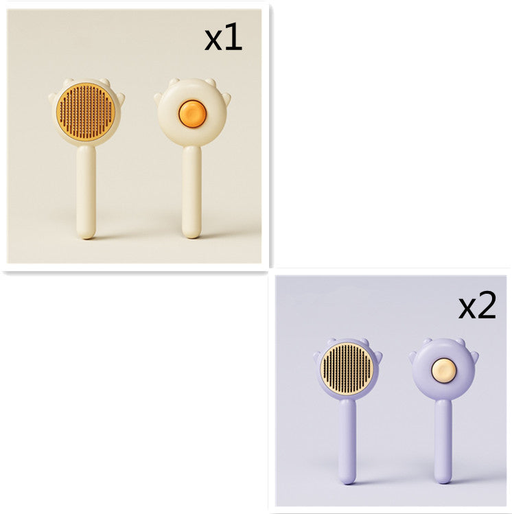 Self-Cleaning Cat & Dog Grooming Comb – Massage Brush for Hair Removal & Detangling