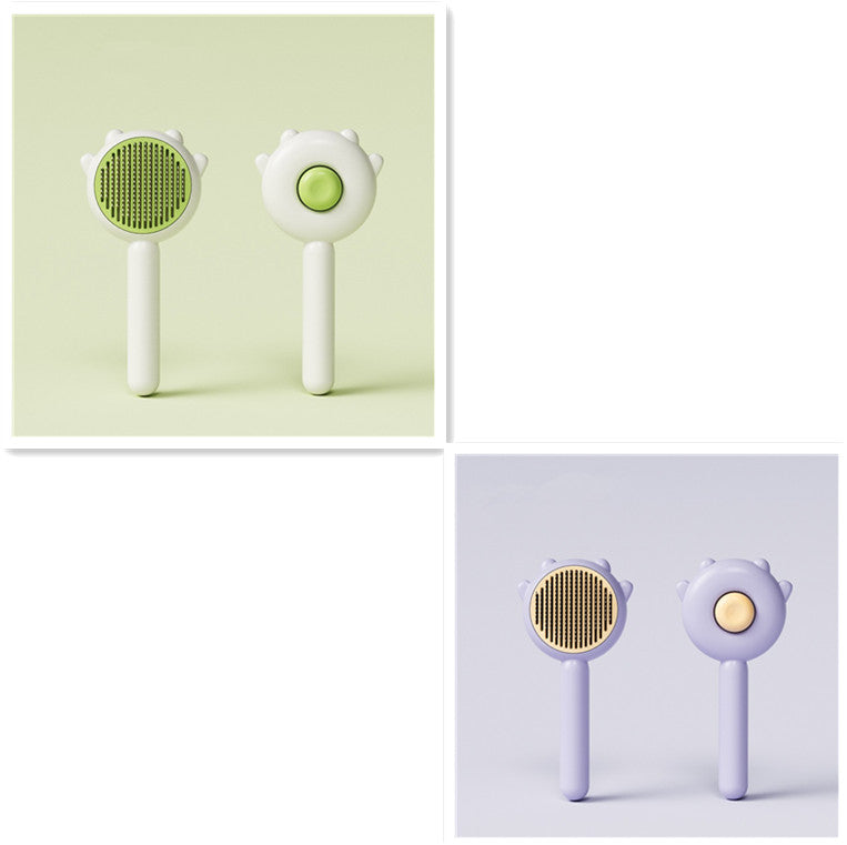 Self-Cleaning Cat & Dog Grooming Comb – Massage Brush for Hair Removal & Detangling