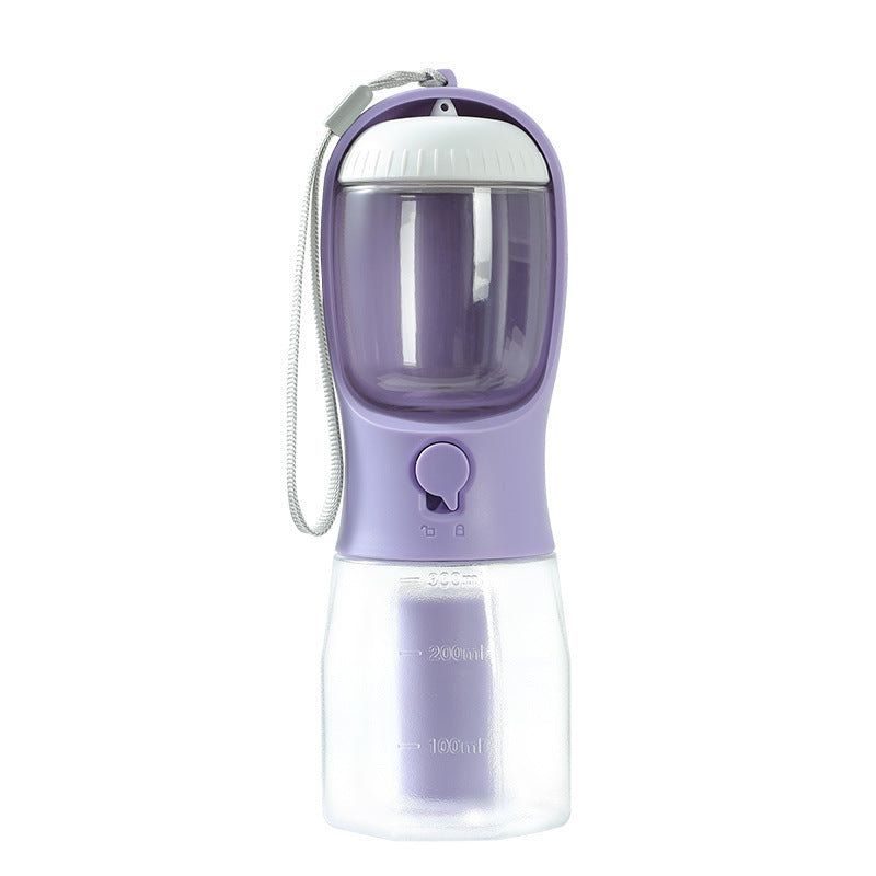 3-in-1 Portable Dog Water Bottle with Food Container & Waste Bag Dispenser – Travel Pet Cup