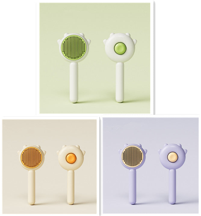 Self-Cleaning Cat & Dog Grooming Comb – Massage Brush for Hair Removal & Detangling