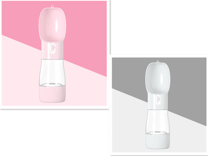 Portable Dog Water Bottle with Food Container – 2-in-1 Leak-Proof Travel Dispenser for Pets