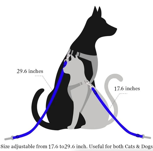 Pet Car Seatbelt Harness Lead 2-Pack – Adjustable Dog Cat Seat Belt for Safe Travel