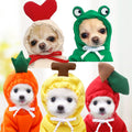 Fleece Dog Hoodie Sweater for Small Breeds – Cute Fruit Design Winter Warm Pet Clothing