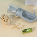 3-in-1 Portable Dog Water Bottle with Food Container & Waste Bag Dispenser – Travel Pet Cup