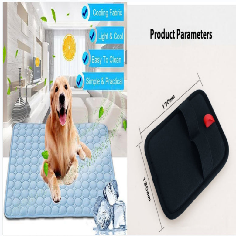 Ice Silk Pet Cooling Pad for Dogs & Cats – Summer Self-Cooling Nest Mat in 4 Sizes