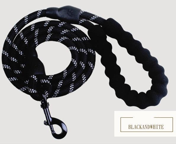 Reflective Dog Leash with Foam Handle – Heavy-Duty Nylon Lead for Small, Medium & Large Dogs