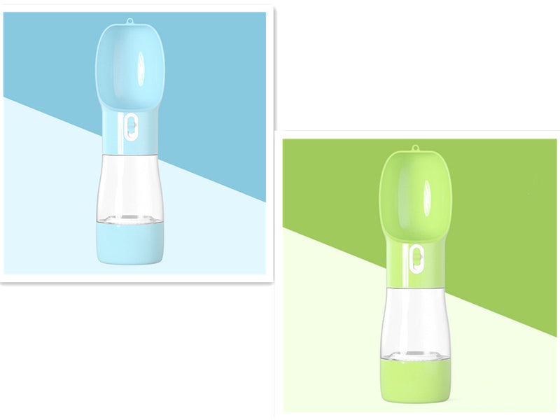 Portable Dog Water Bottle with Food Container – 2-in-1 Leak-Proof Travel Dispenser for Pets