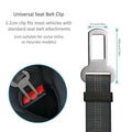 Pet Car Seatbelt Harness Lead 2-Pack – Adjustable Dog Cat Seat Belt for Safe Travel