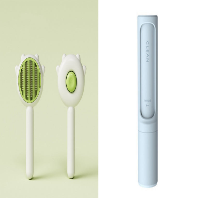 Self-Cleaning Cat & Dog Grooming Comb – Massage Brush for Hair Removal & Detangling